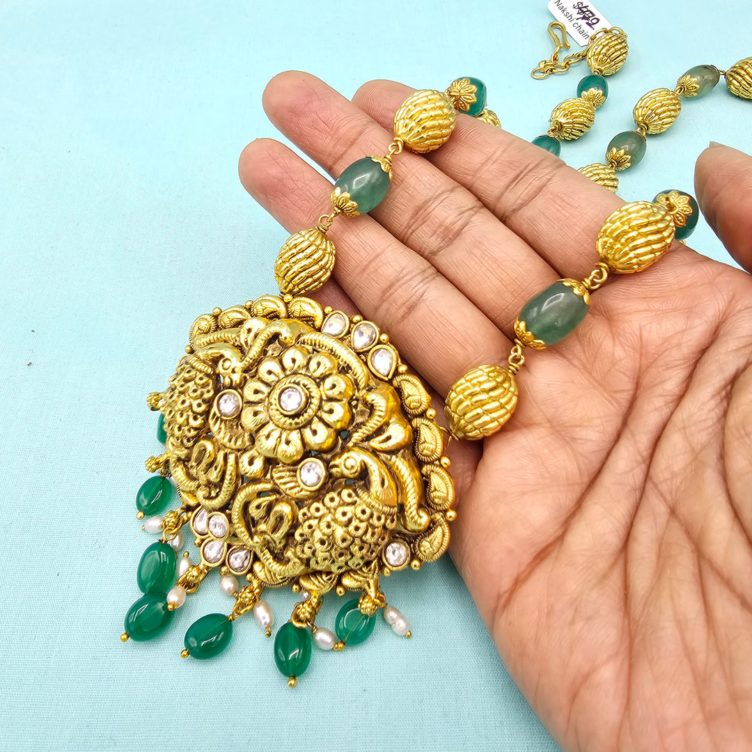 Nakshi Green Necklace