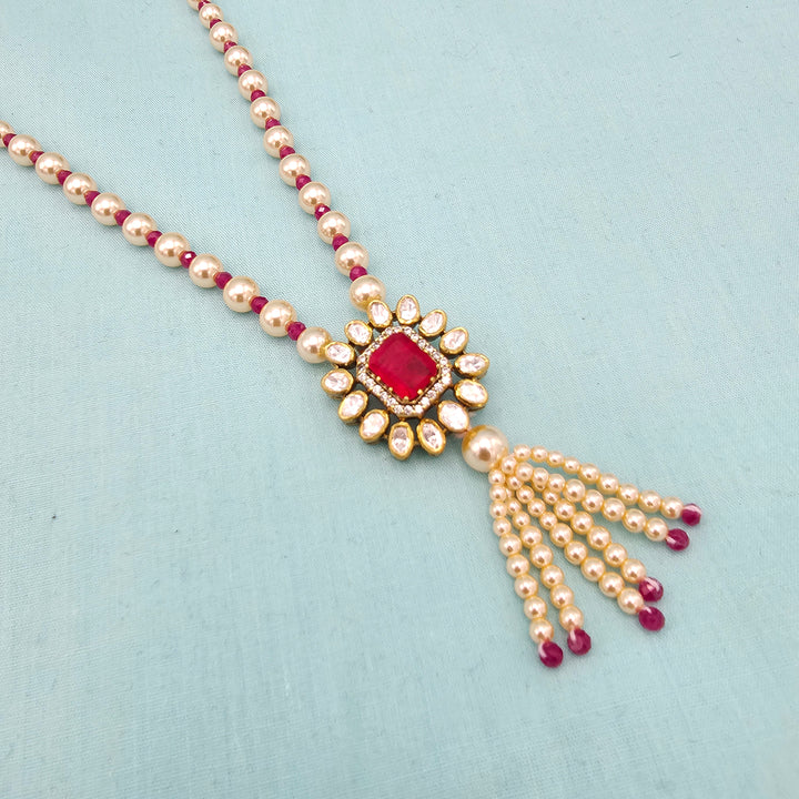 Ruby Moissanite Necklace
