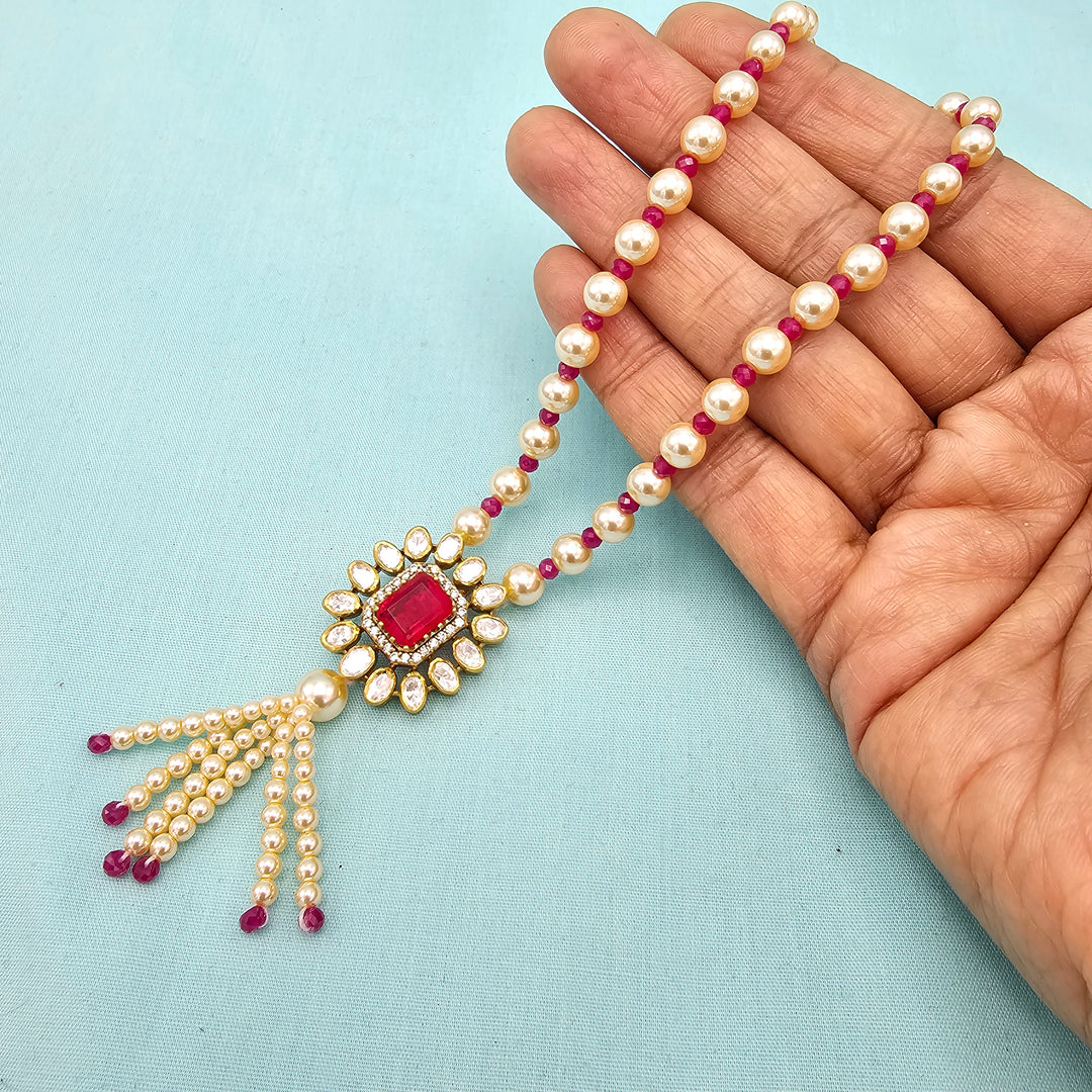 Ruby Moissanite Necklace