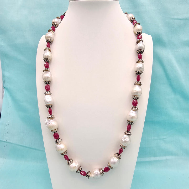 Baroque Pearls- Ruby Beads