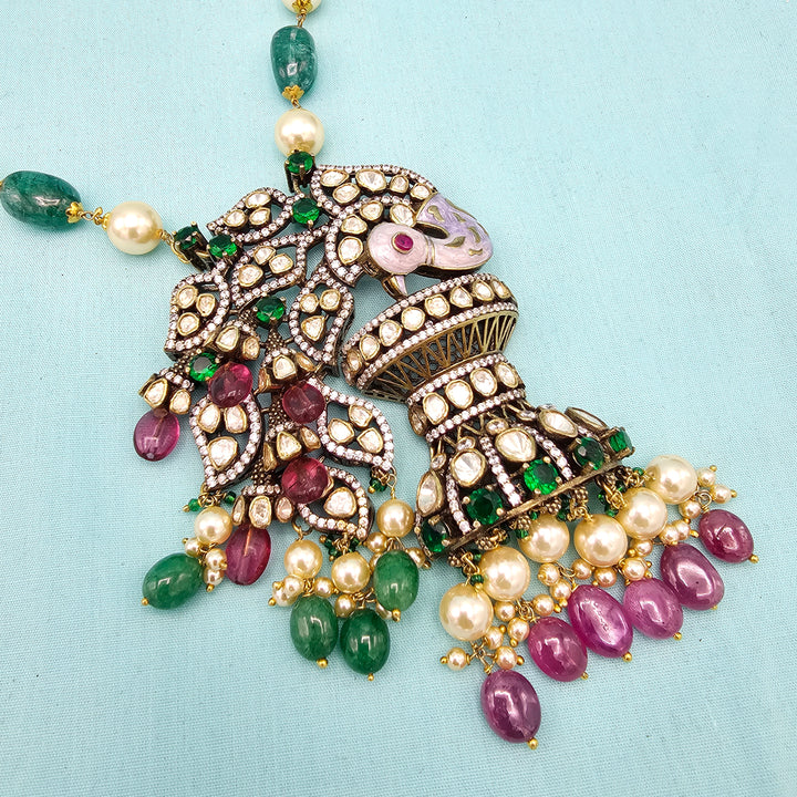 3D Peacock Victorian necklace