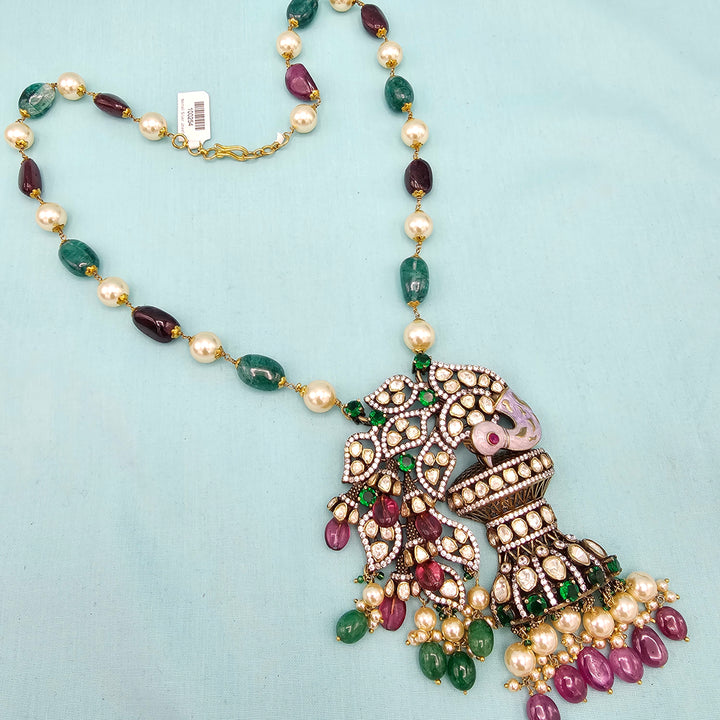 3D Peacock Victorian necklace