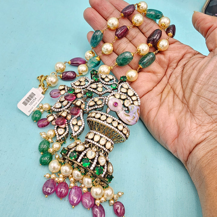 3D Peacock Victorian necklace