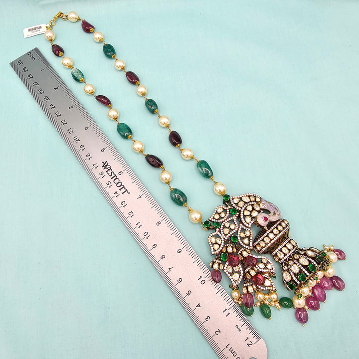 3D Peacock Victorian necklace