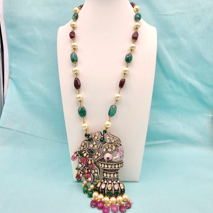 3D Peacock Victorian necklace