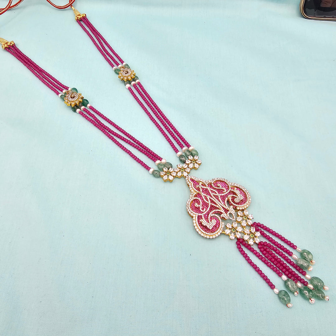 CZ Pink Pumpkin necklace