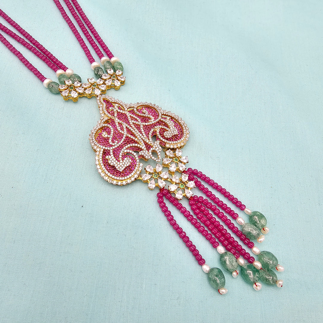 CZ Pink Pumpkin necklace