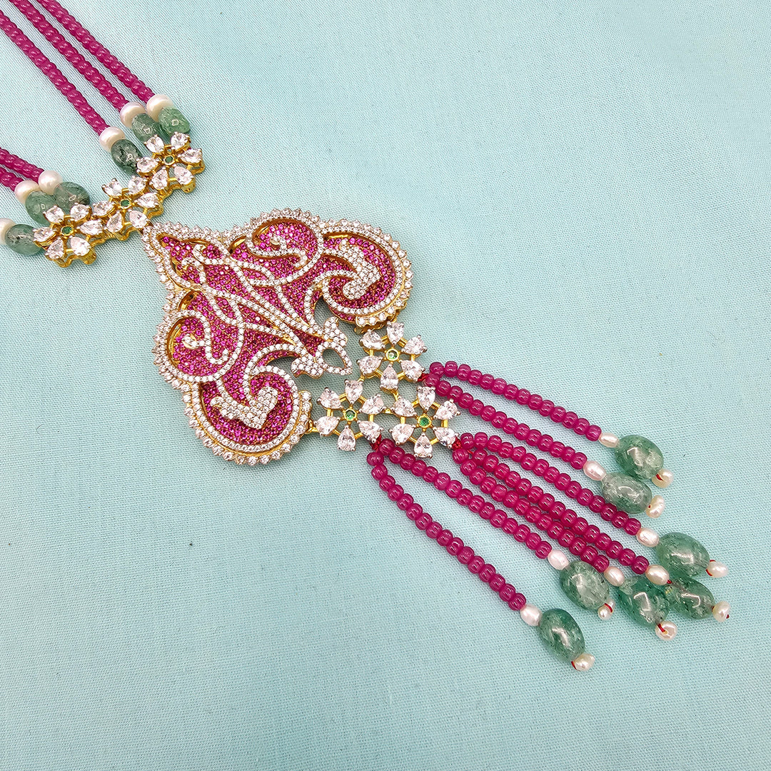 CZ Pink Pumpkin necklace