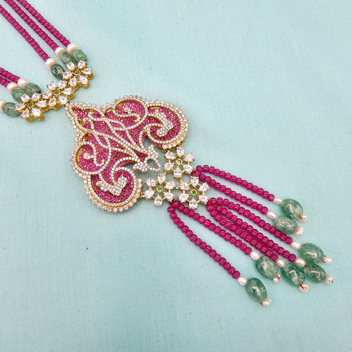 CZ Pink Pumpkin necklace