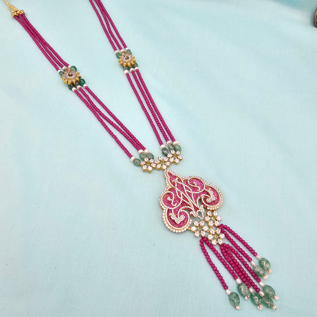 CZ Pink Pumpkin necklace