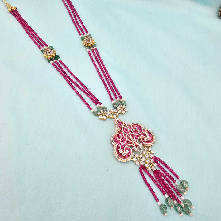 CZ Pink Pumpkin necklace