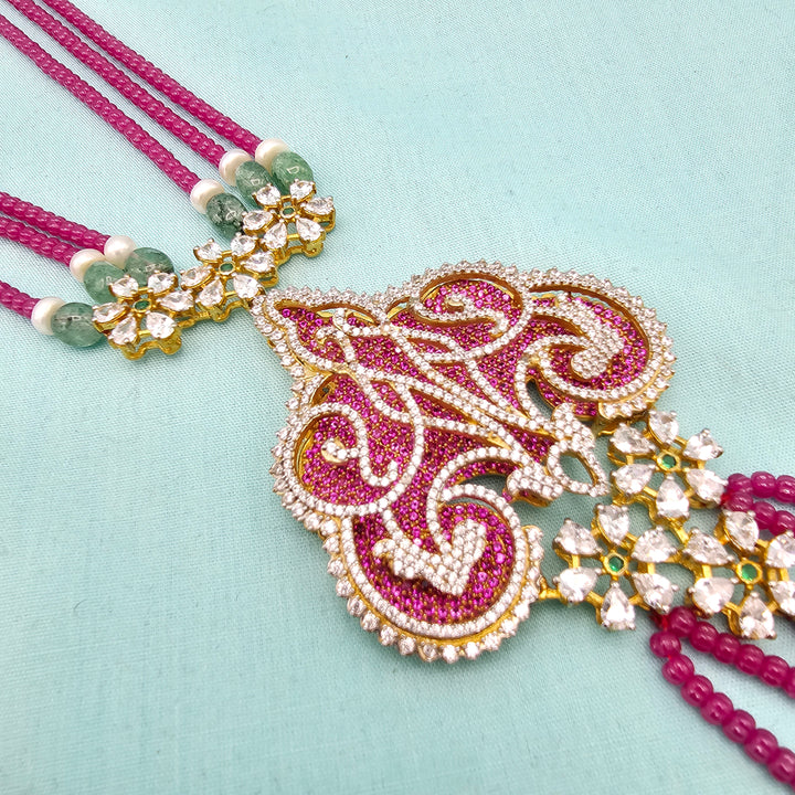 CZ Pink Pumpkin necklace