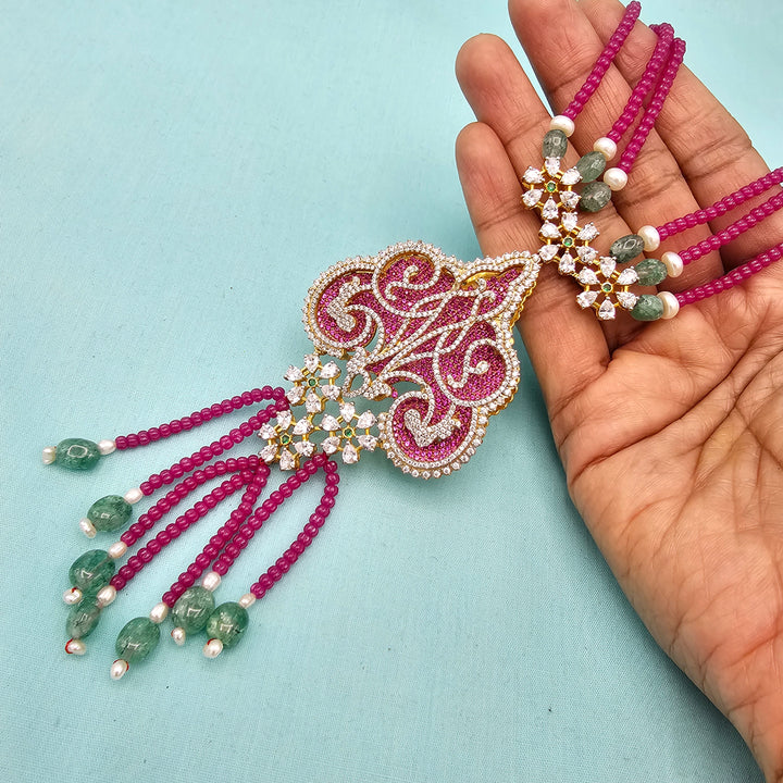 CZ Pink Pumpkin necklace