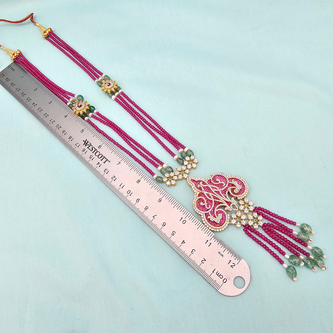 CZ Pink Pumpkin necklace