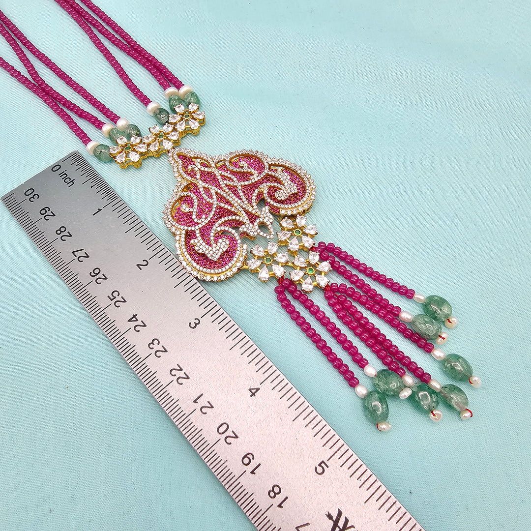 CZ Pink Pumpkin necklace