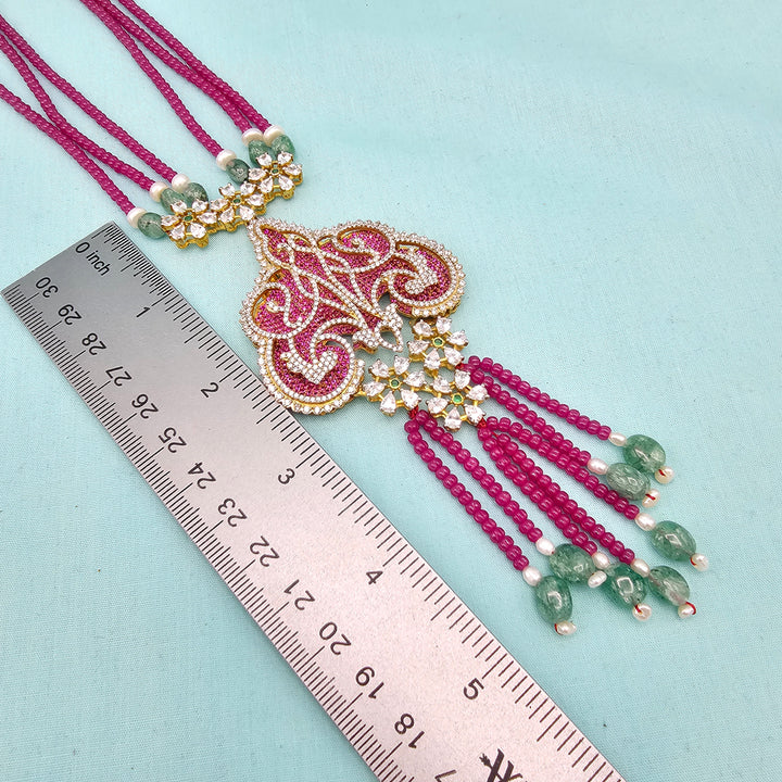 CZ Pink Pumpkin necklace