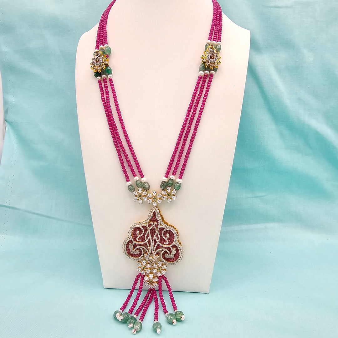 CZ Pink Pumpkin necklace