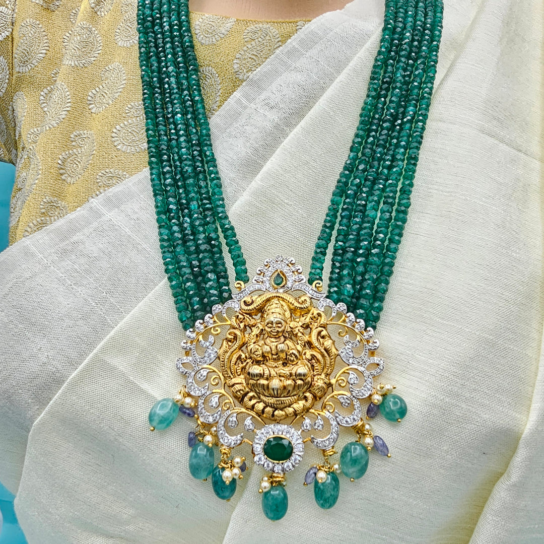 6mm Emerald Lakshmi necklace