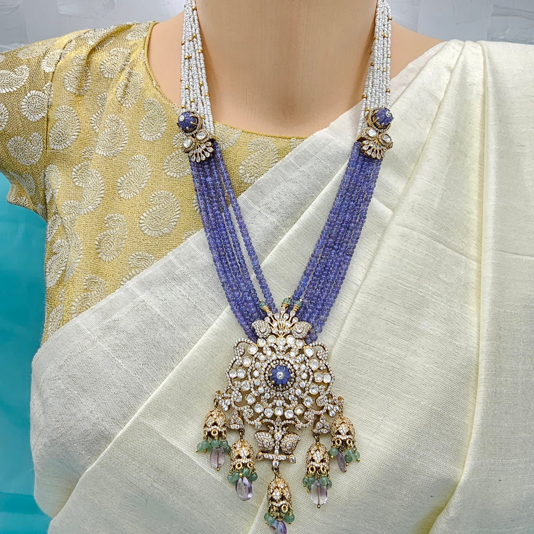 Tanzanite Moissanite Necklace