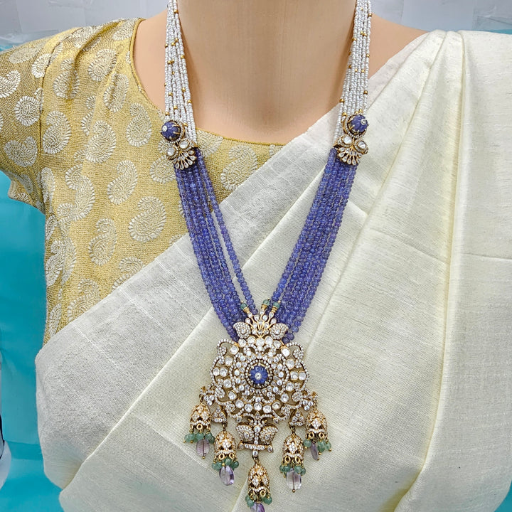 Tanzanite Moissanite Necklace