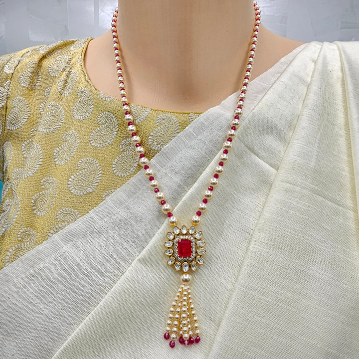 Ruby Moissanite Necklace