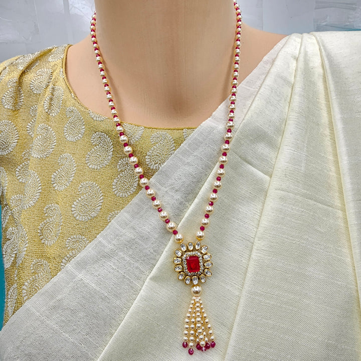 Ruby Moissanite Necklace