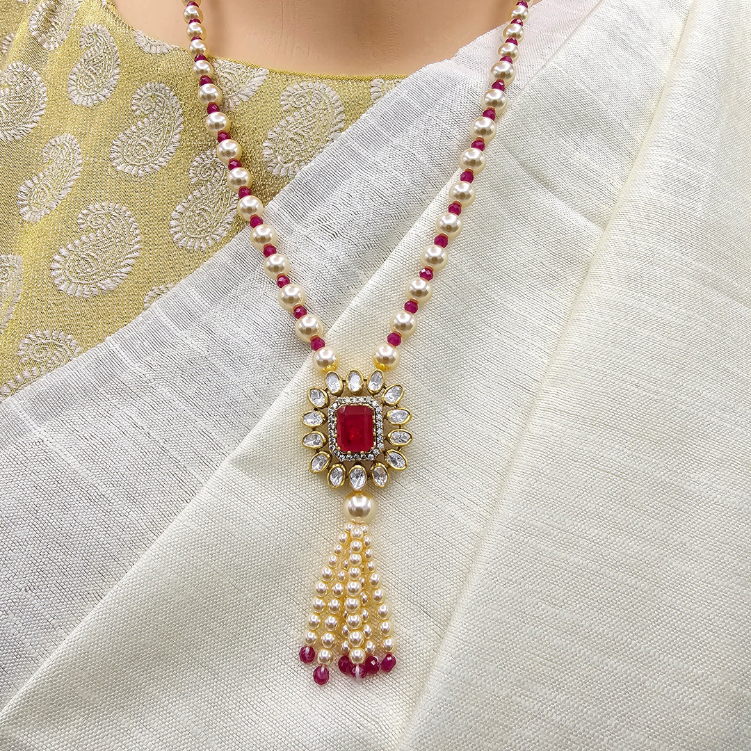 Ruby Moissanite Necklace