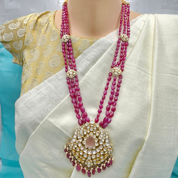 Ruby Moissanite Necklace