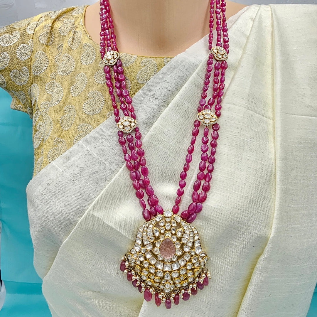 Ruby Moissanite Necklace