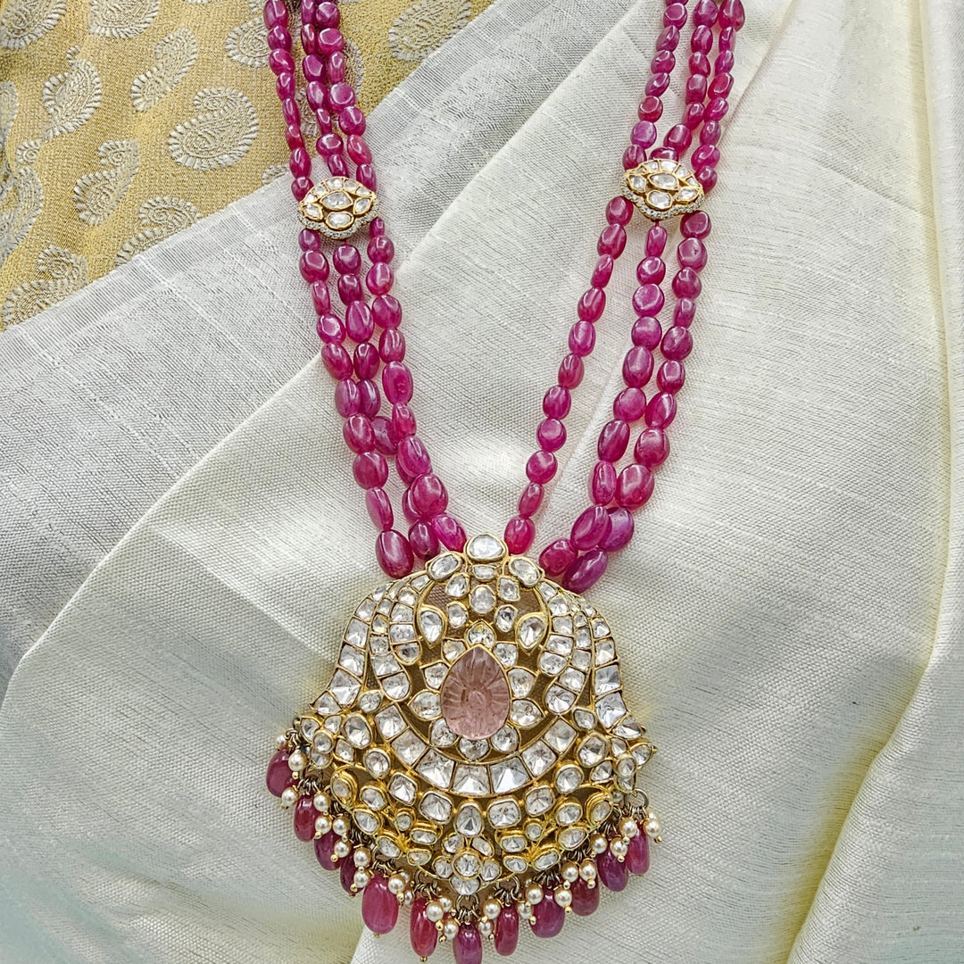 Ruby Moissanite Necklace