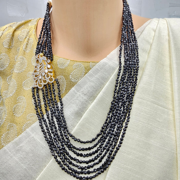 CZs -Black faceted beads