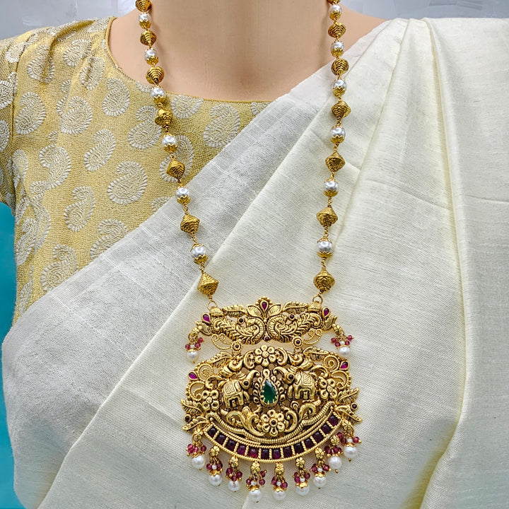 Silver Nakshi necklace