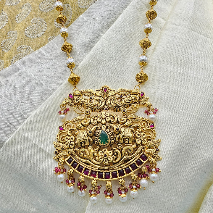 Silver Nakshi necklace