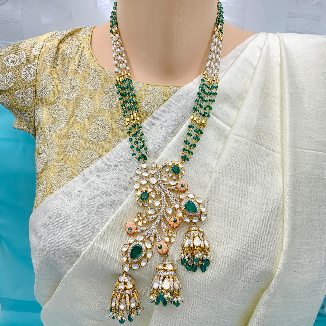 Green Kundan Necklace set