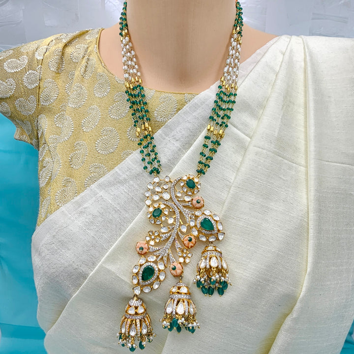 Green Kundan Necklace set