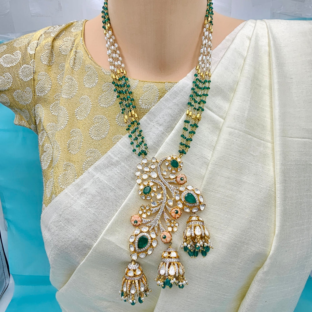 Green Kundan Necklace set