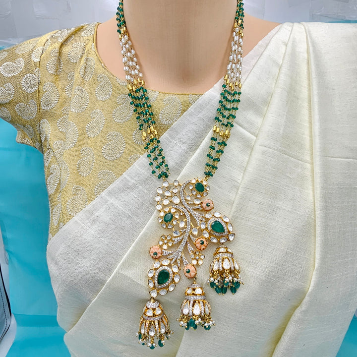 Green Kundan Necklace set