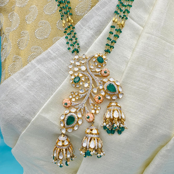 Green Kundan Necklace set