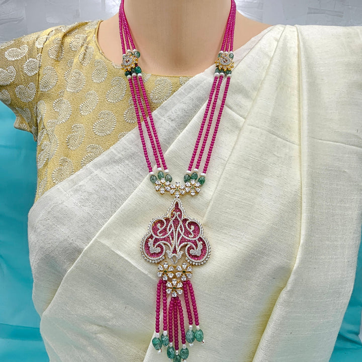 CZ Pink Pumpkin necklace