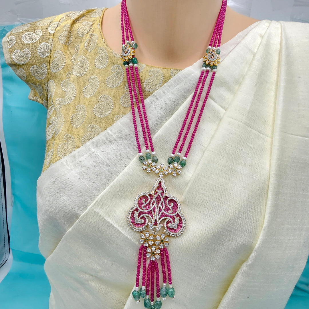 CZ Pink Pumpkin necklace