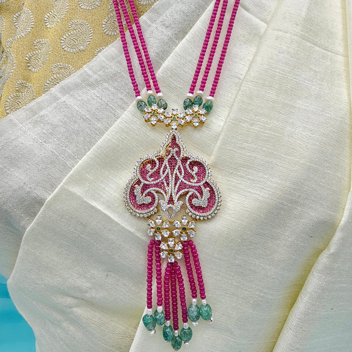 CZ Pink Pumpkin necklace