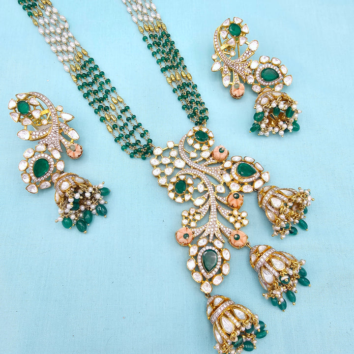 Green Kundan Necklace set