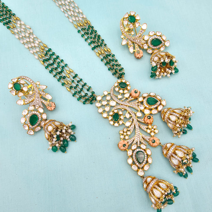 Green Kundan Necklace set