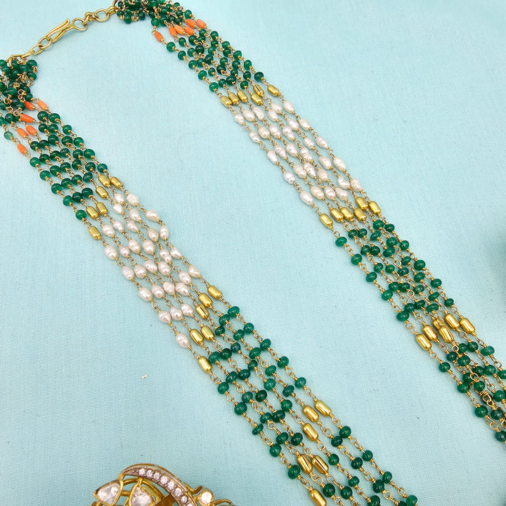 Green Kundan Necklace set