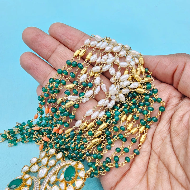 Green Kundan Necklace set