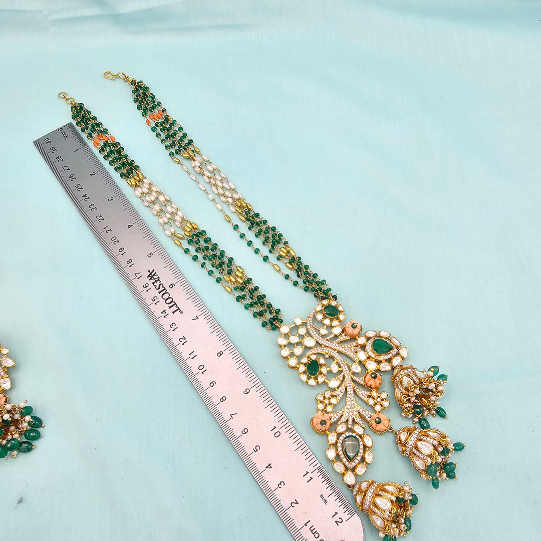 Green Kundan Necklace set