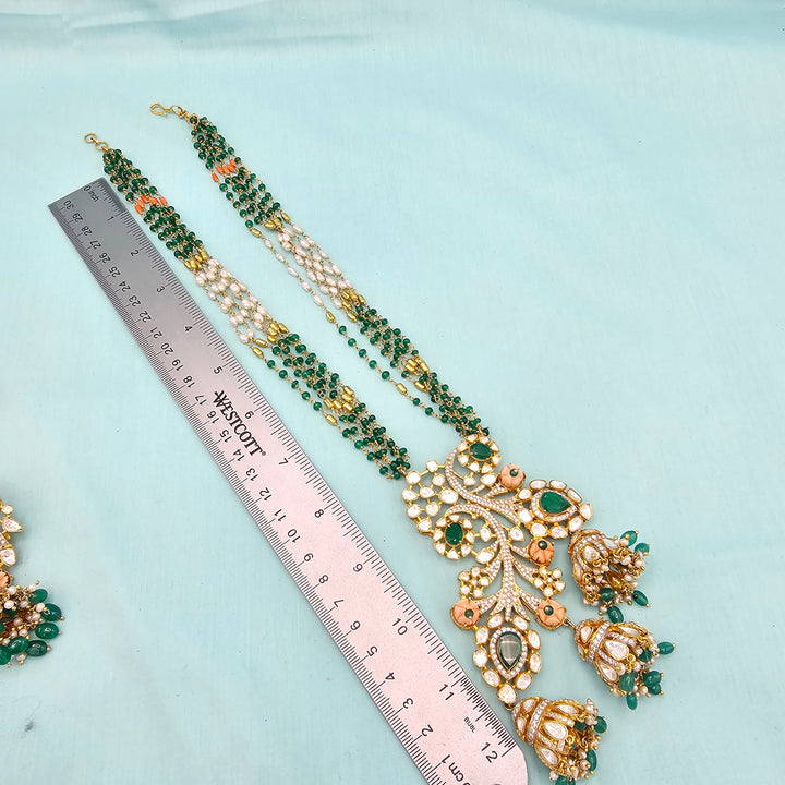 Green Kundan Necklace set