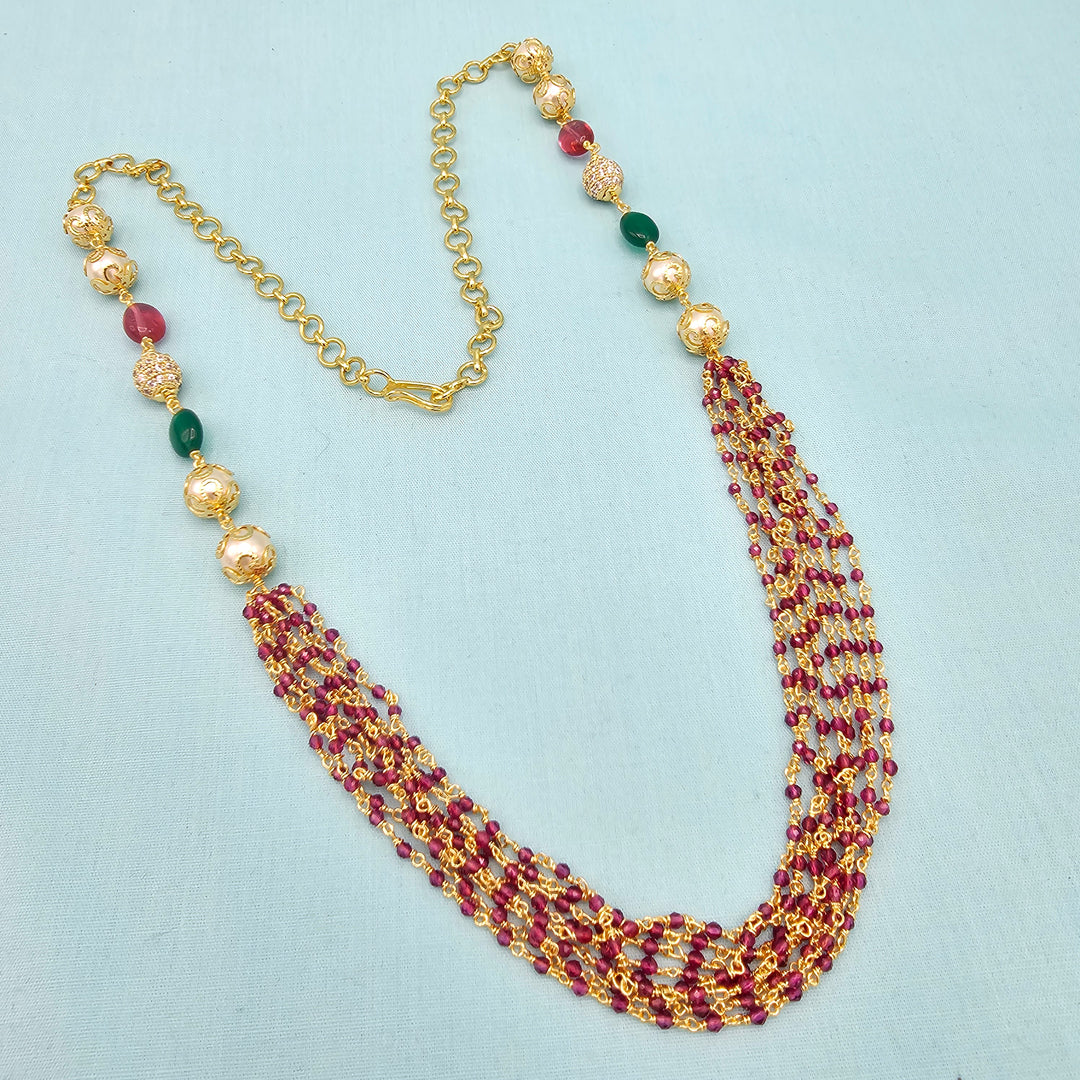 8 Layers Ruby Necklace