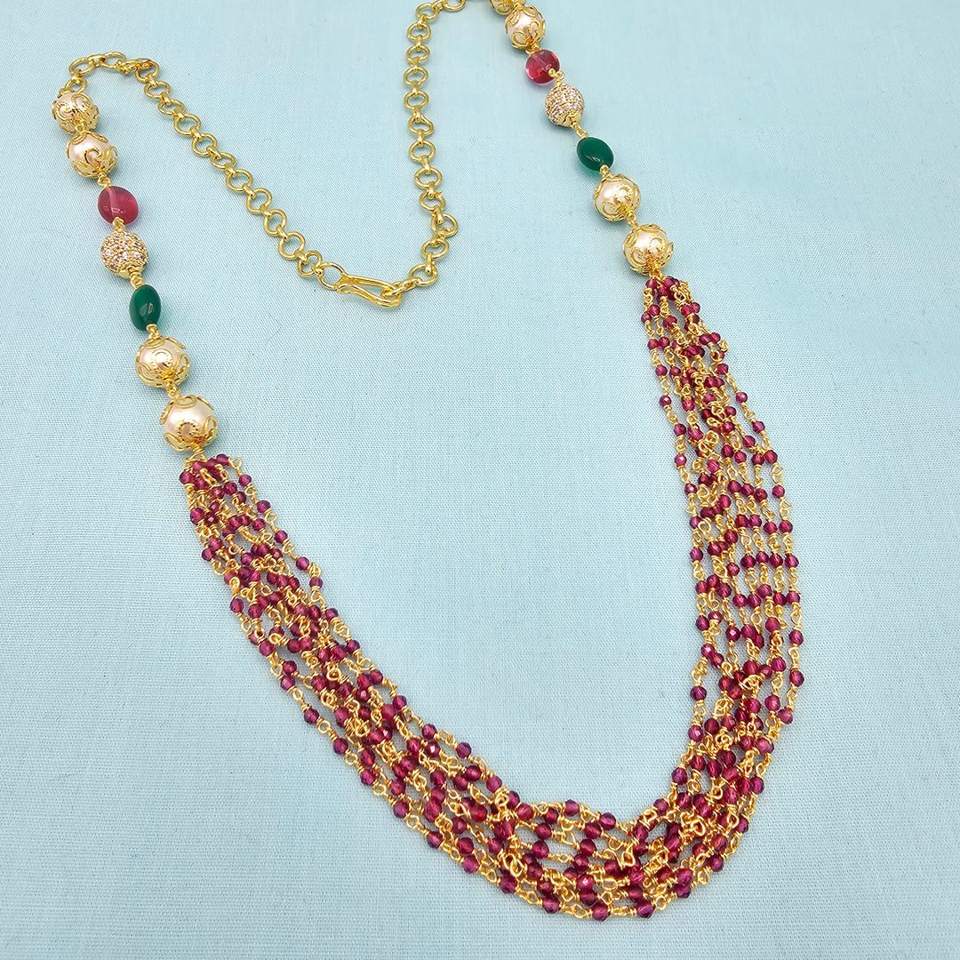 8 Layers Ruby Necklace