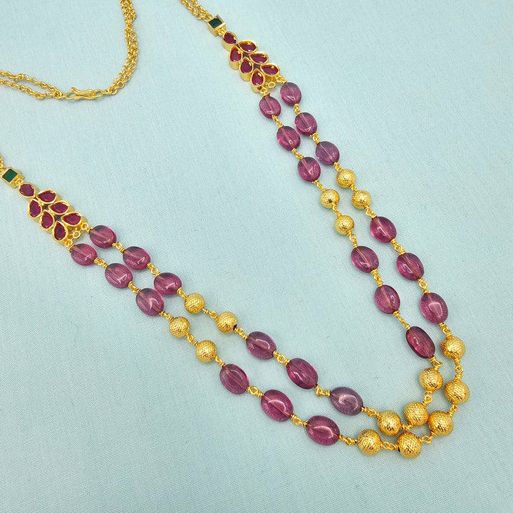 2 Layers Ruby Necklace